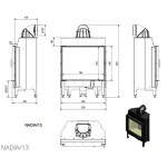 Krbová vložka Kratki NADIA 13kW černé obložení Termotec